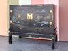 Black Chinoiserie Pagoda Cabinet