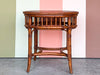 Handsome Round Rattan Side Table