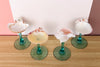 Set of Four Aqua Shell Chic Coupes