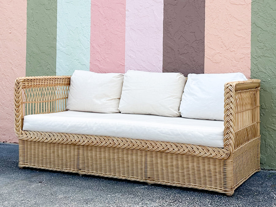 Bielecky Brothers Braided Rattan Sofa