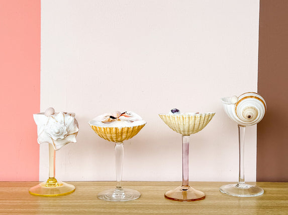 Set of Four Shell Chic Coupes