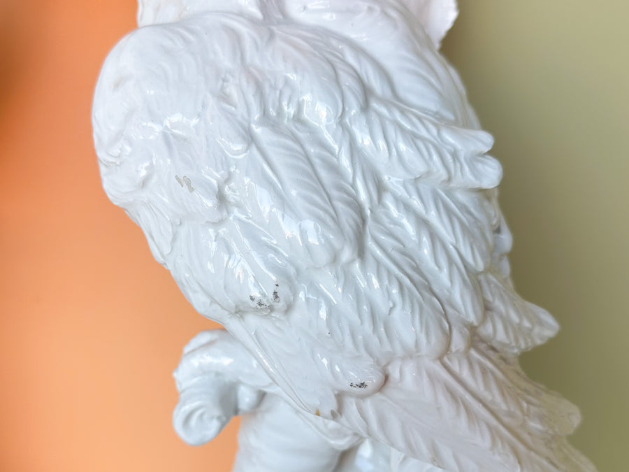 Pair of Large Porcelain Parrot Lamps