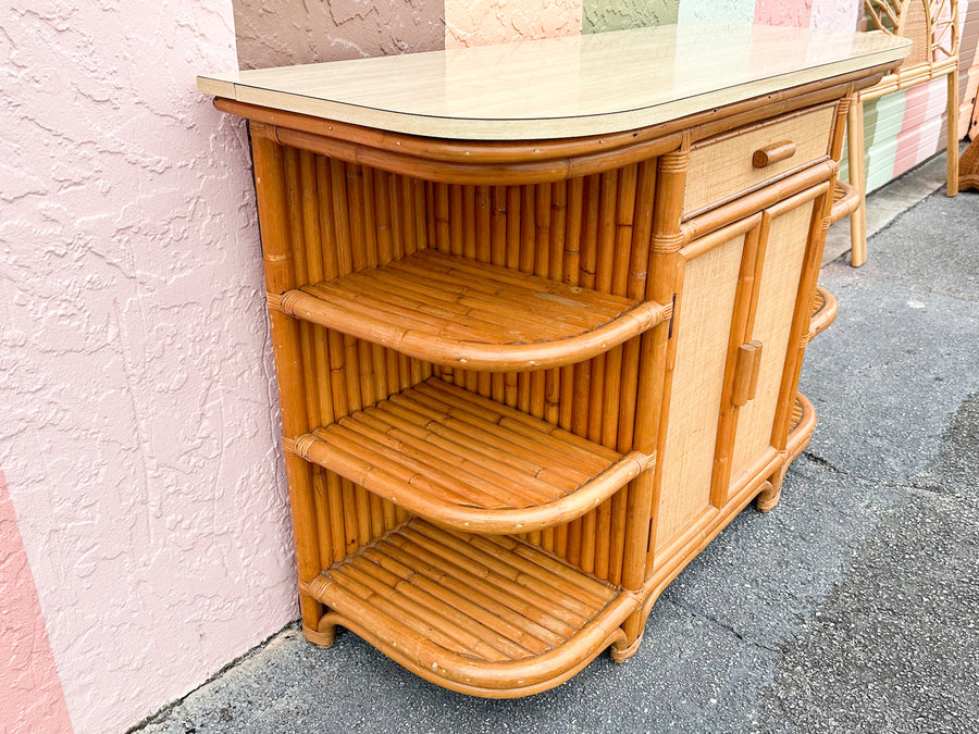 Old Florida Style Bamboo Server