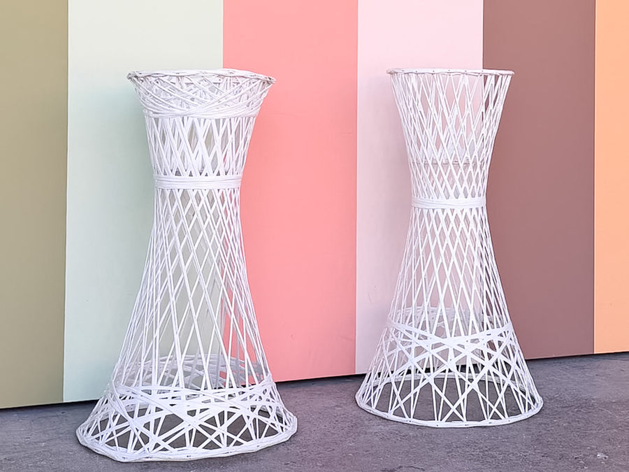 Pair of Webspun Plant Stands