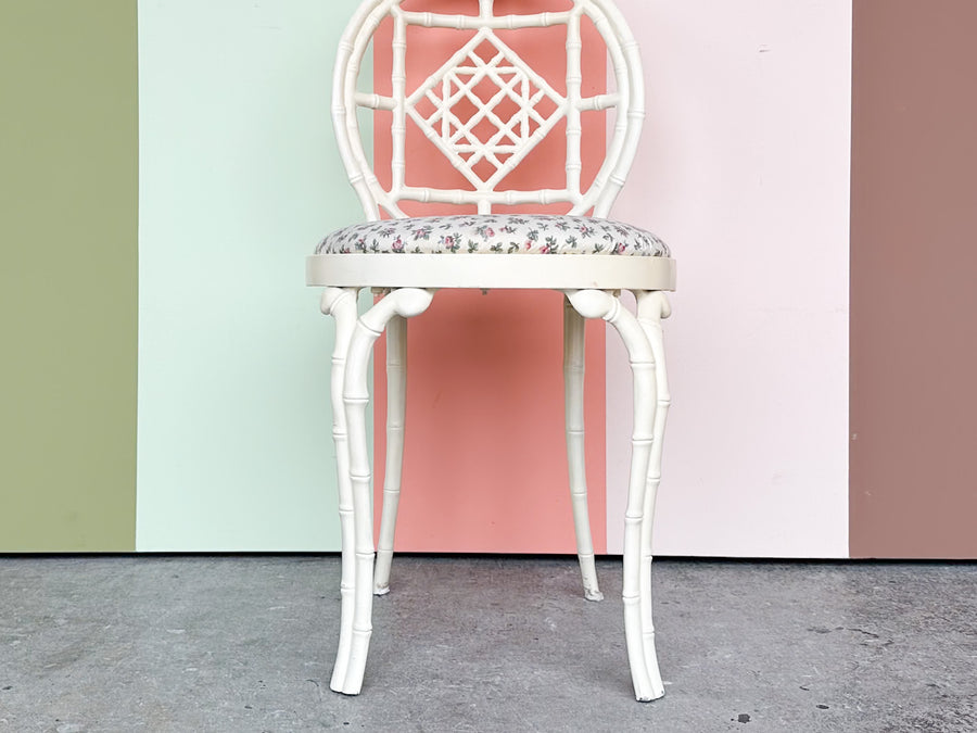 Cute Metal Faux Bamboo Vanity Chair
