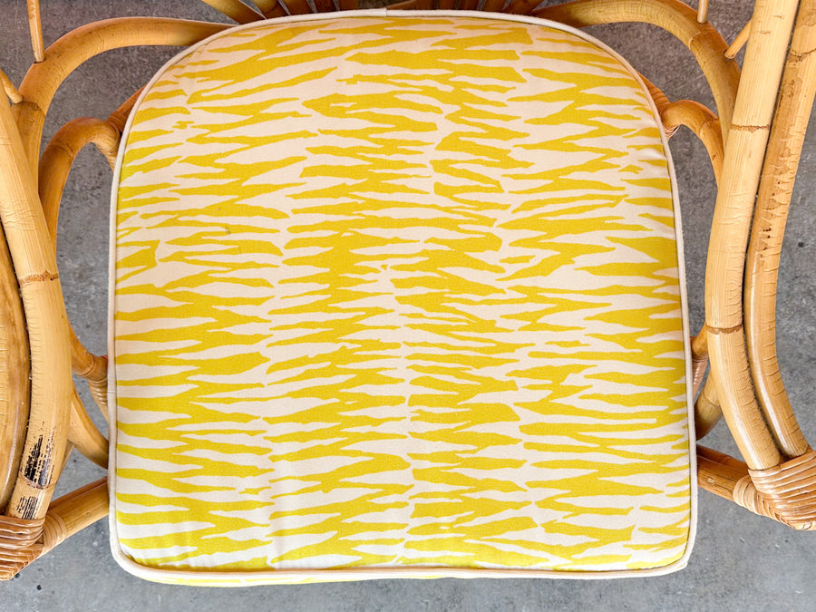 Pair of Cute Coastal Rattan Accent Chairs