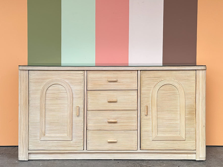 Pencil Reed Rattan Credenza
