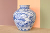 Blue and White Chinoiserie Vase