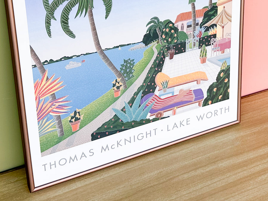 Thomas McKnight Lake Worth Lithograph