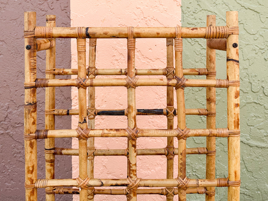 Rattan Grid Wine Rack