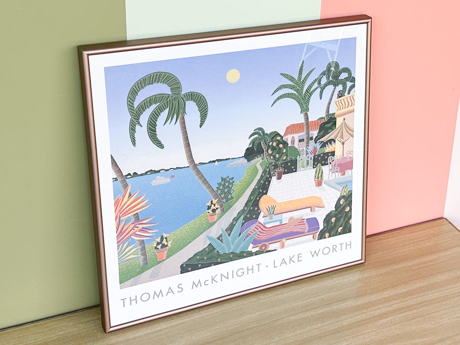 Thomas McKnight Lake Worth Lithograph