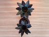 Pair of Metal Palm Tree Candle Holders