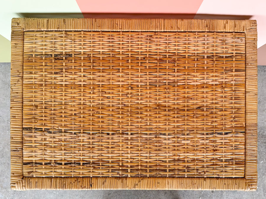 Rattan Wrapped Cart