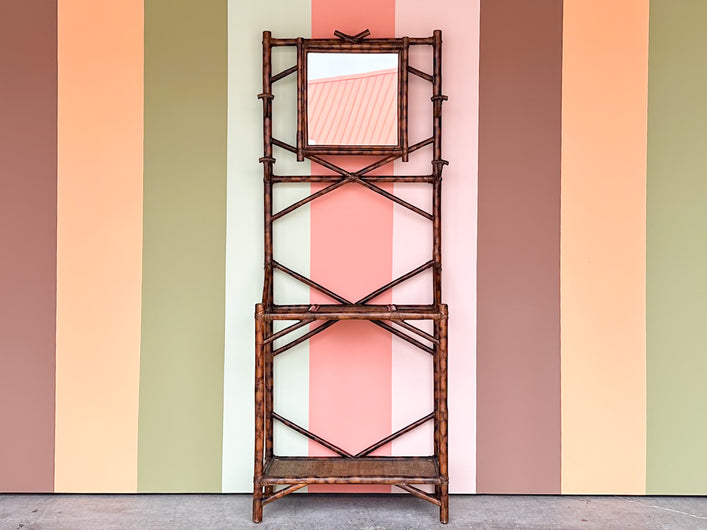 Tortoiseshell Rattan Hall Tree