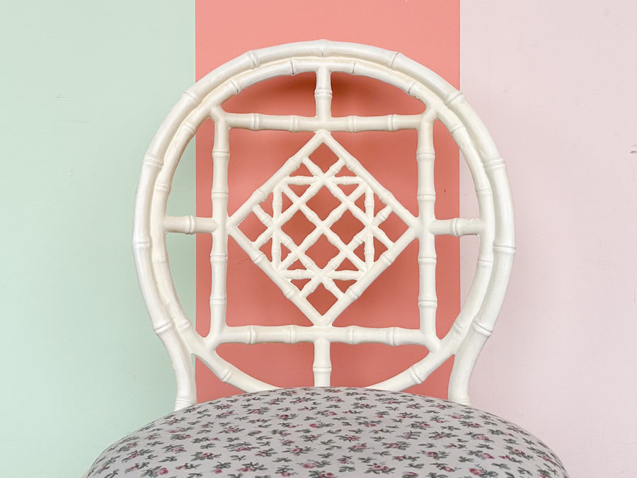 Cute Metal Faux Bamboo Vanity Chair