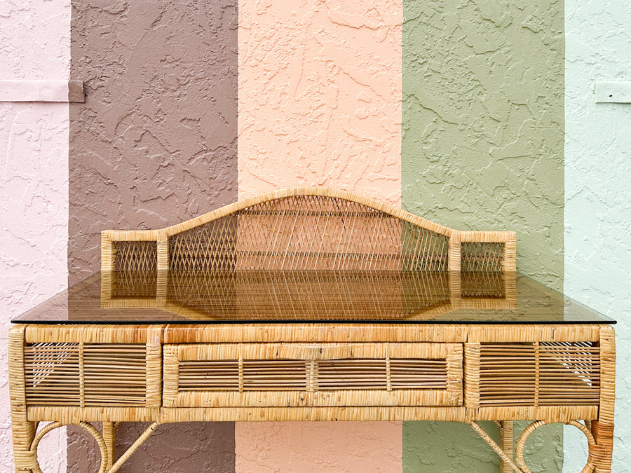 Island Style Rattan Writing Desk