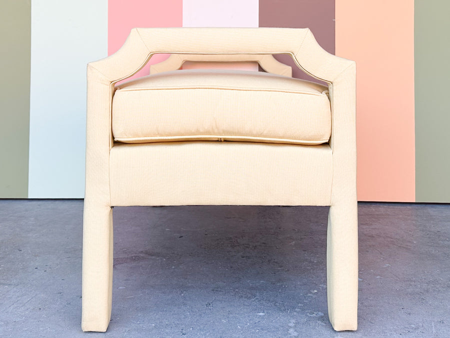 Butter Yellow Upholstered Bench