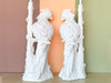 Pair of Large Porcelain Parrot Lamps