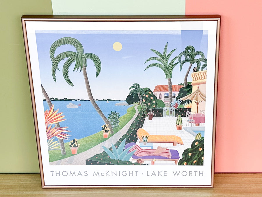 Thomas McKnight Lake Worth Lithograph