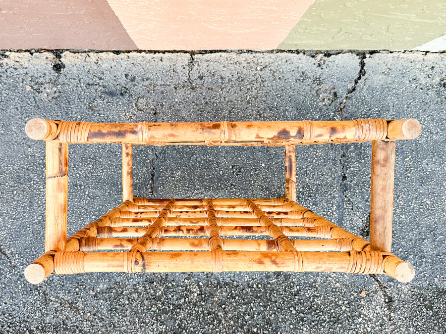 Rattan Grid Wine Rack
