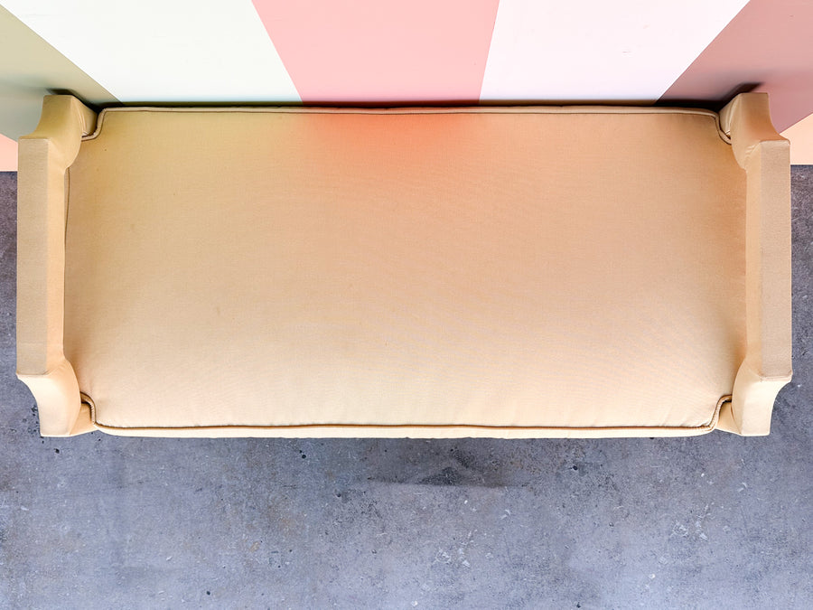 Butter Yellow Upholstered Bench