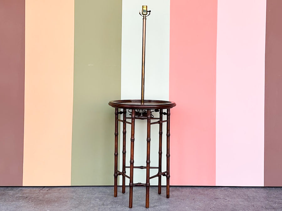 Frederick Cooper Faux Bamboo and Brass Table Lamp