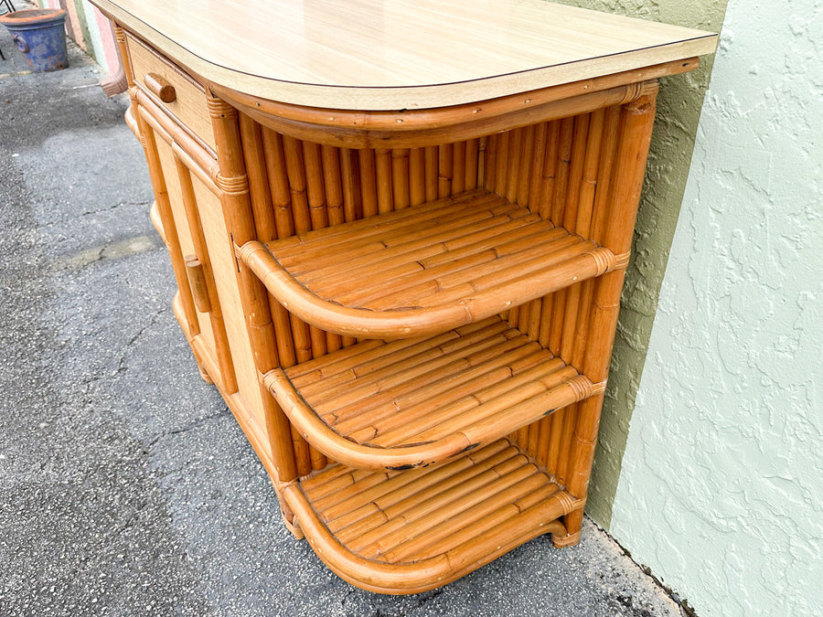 Old Florida Style Bamboo Server