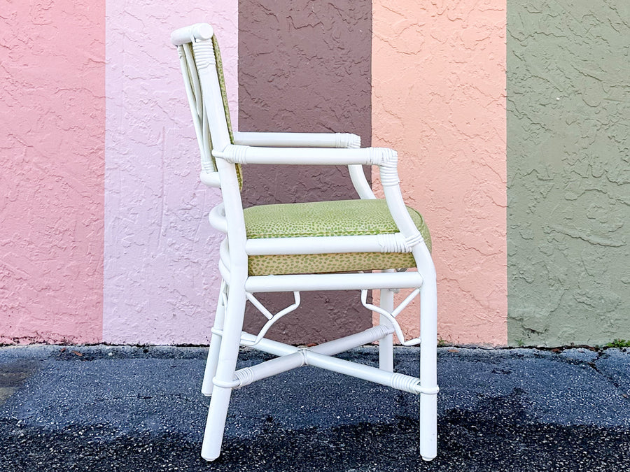 Set of Eight Ficks Reed Rattan Dining Chairs