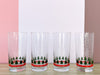 Set of Eight Dot Holly Glassware