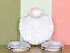 Set of Four Italian Seashell Plates and Platter