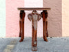 Inlaid Wood Elephant Side Table