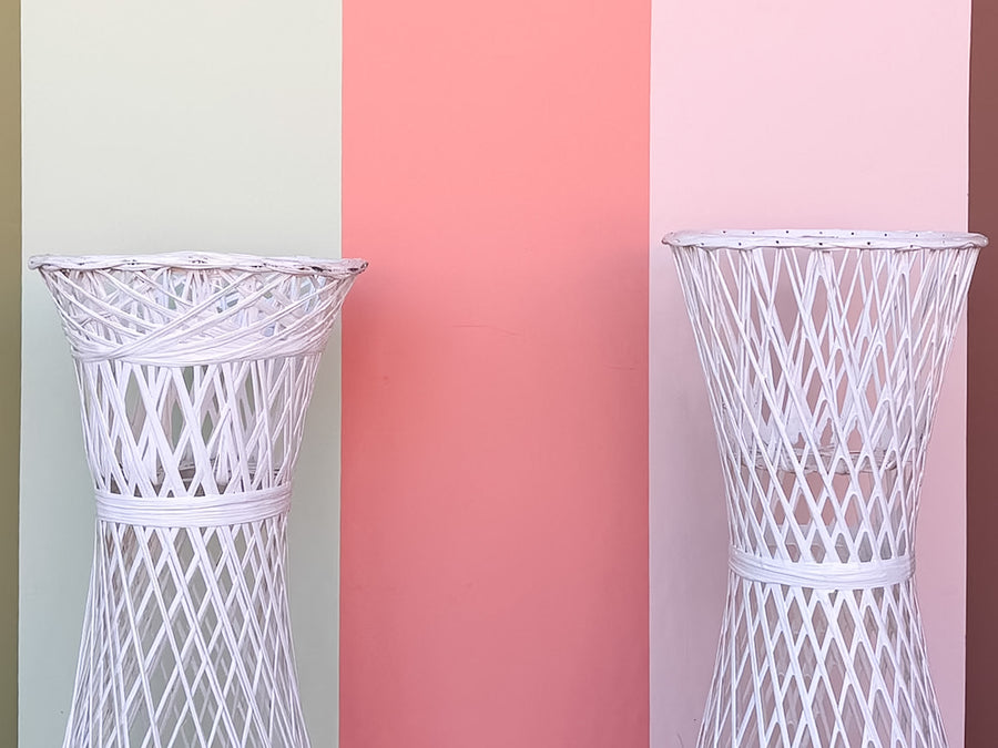 Pair of Webspun Plant Stands