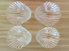Set of Eight Pressed Glass Shell Bowls