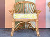 Pair of Cute Coastal Rattan Accent Chairs