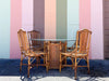 Tortoiseshell Rattan and Cane Dining Set