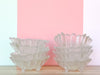 Set of Eight Pressed Glass Shell Bowls