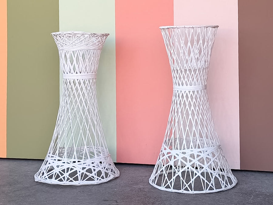 Pair of Webspun Plant Stands