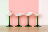 Set of Four Green Shell Chic Coupes