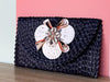 Raffia Shellegance Clutch