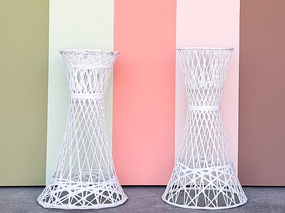 Pair of Webspun Plant Stands