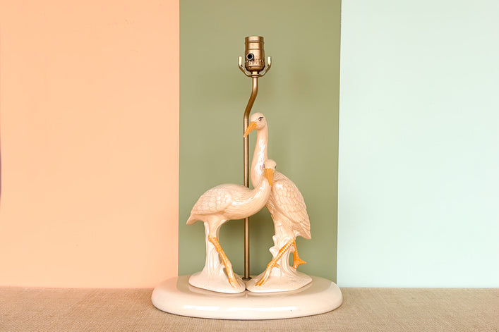Old Florida Egret Ceramic Lamp