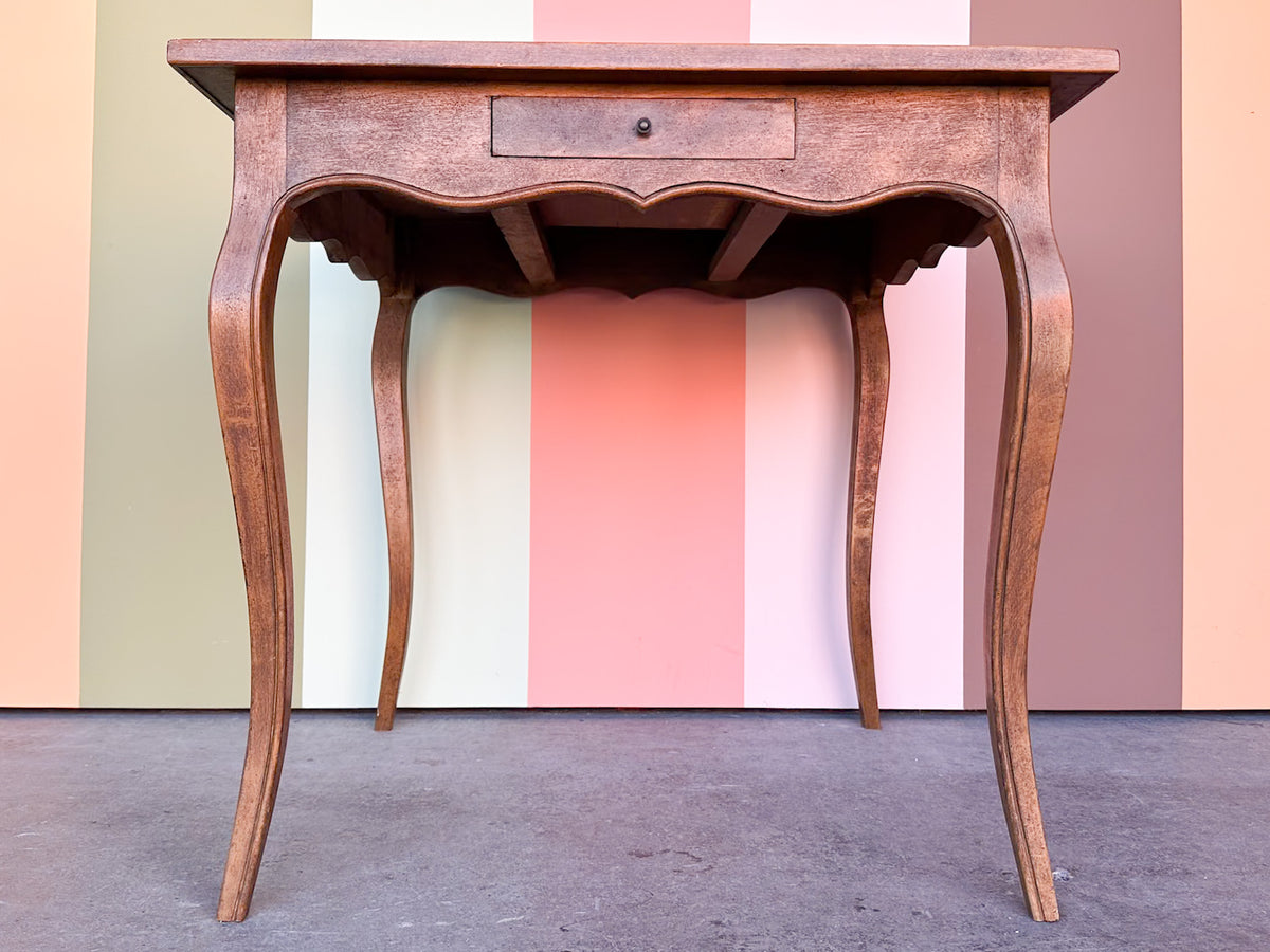 Leather Top Regency Style Wood Game Table