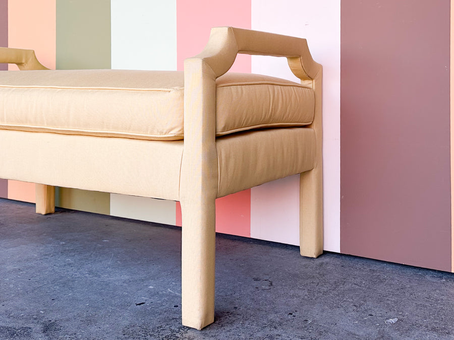 Butter Yellow Upholstered Bench