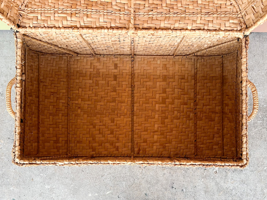 Vintage 1960's Mario Lopez Torres Rattan Trunk