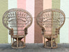 Pair of Rattan Peacock Chairs