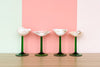 Set of Four Green Shell Chic Coupes