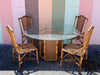 Tortoiseshell Rattan and Cane Dining Set