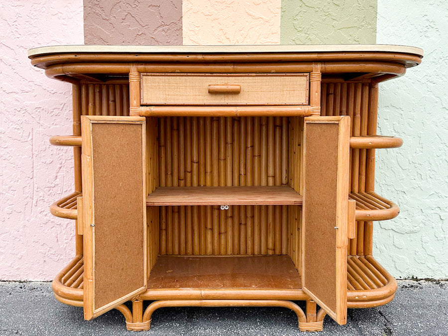 Old Florida Style Bamboo Server