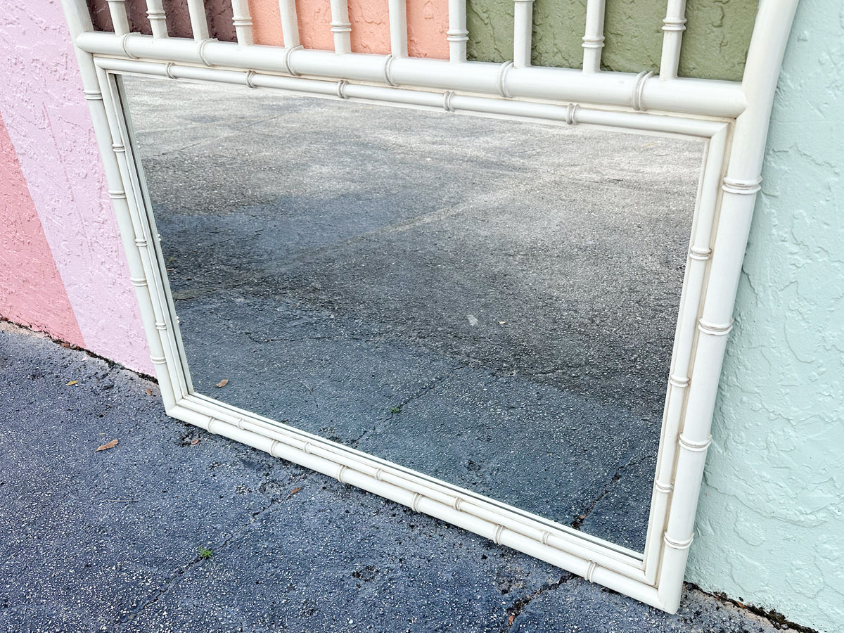 Large Thomasville Faux Bamboo Mirror
