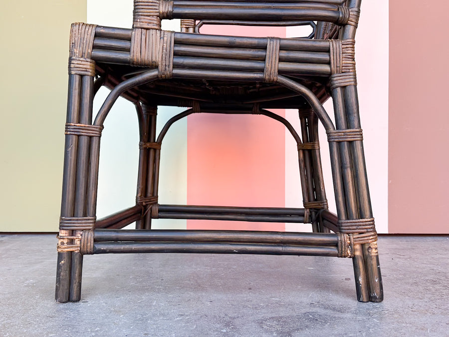 Handsome Rattan Fretwork Arm Chair